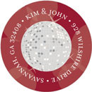 Noteworthy Collections - Holiday Address Labels (Disco 2012 Maroon) (Q-1635)