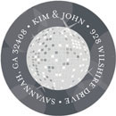 Noteworthy Collections - Holiday Address Labels (Disco 2012 Charcoal) (Q-1636)