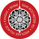 Noteworthy Collections - Holiday Address Labels (Elegant Ornaments Berry) (Q-1637)