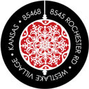 Noteworthy Collections - Holiday Address Labels (Elegant Ornaments Black) (Q-1638)