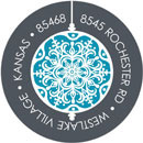 Noteworthy Collections - Holiday Address Labels (Elegant Ornaments Charcoal) (Q-1639)