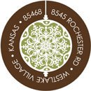 Noteworthy Collections - Holiday Address Labels (Elegant Ornaments Chocolate) (Q-1640)