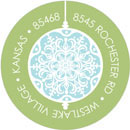 Noteworthy Collections - Holiday Address Labels (Elegant Ornaments Wasabi) (Q-1641)
