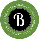 Noteworthy Collections - Holiday Address Labels (Black Geometric Pattern) (Q-1681)