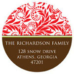 Prints Charming Holiday Address Labels - Christmas Floral Band (L9107)