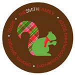 Prints Charming Holiday Address Labels - Christmas Squirel (L9126)
