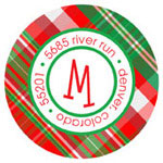 Prints Charming Holiday Address Labels - Christmas Plaid (L9137)