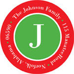 Prints Charming Holiday Address Labels - Big Red Stripe (L9150)
