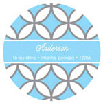 Prints Charming Holiday Address Labels - Blue Modern Chain (L9158)