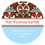 Prints Charming Holiday Address Labels - Christmas Heart (L9165)