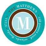 Prints Charming Holiday Address Labels - Blue Modern Name (L9170)