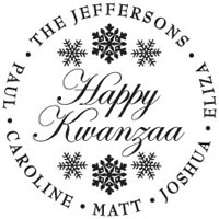 Three Designing Women - Custom Holiday Stampers #CS-3501 (Happy Kwanzaa)