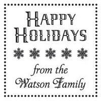 Three Designing Women - Custom Holiday Stampers #CS-3504 (Happy Holidays)