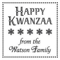 Three Designing Women - Custom Holiday Stampers #CS-3504 (Happy Kwanzaa)