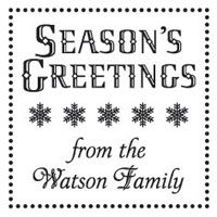 Three Designing Women - Custom Holiday Stampers #CS-3504 (Seasons Greetings)