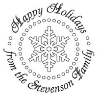 Three Designing Women - Custom Holiday Stampers #CS-3505 (Happy Holidays)