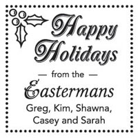 Three Designing Women - Custom Holiday Stampers #CS-3506 (Happy Holidays)