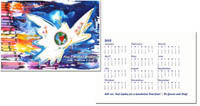 Another Creation by Michele Pulver Holiday Greeting Cards - Crayon Dove with Calendar (701C)