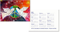 Another Creation by Michele Pulver Holiday Greeting Cards - Winter Doves with Calendar (704C)