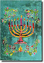 Michele Pulver Holiday Cards - Chanukah Menorah (Card #524)