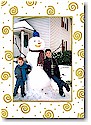 Blue Mug Designs Holiday Photo Cards - Gold Swirls on White