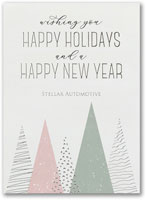 Holiday Greeting Cards by Carlson Craft - Happy Trees