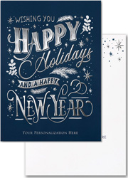 Holiday Greeting Cards by Carlson Craft - December Wishes with Foil