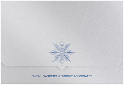 Checkerboard Corporate Holiday Greeting Cards - Geo Snowflake (HLC-AXG-J)