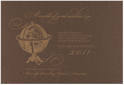 Checkerboard Corporate Holiday Greeting Cards - A World of Good Wishes (HLC-CXN-S)