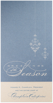 Checkerboard Corporate Holiday Greeting Cards - Holiday Decor (HLC-INR-S)
