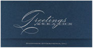 Checkerboard Corporate Holiday Greeting Cards - Navy Greeting (HLC-FUD-I)