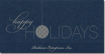 Checkerboard Corporate Holiday Greeting Cards - Ornamental Holidays  (HLC-MXD-S)