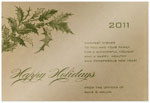 Checkerboard Corporate Holiday Greeting Cards - Seasonal Sprig (HLC-BLJ-B)