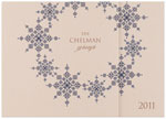 Checkerboard Corporate Holiday Greeting Cards - Snowy Wreath (HLC-FAF-Q)
