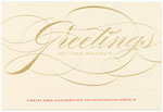 Checkerboard Corporate Holiday Greeting Cards - Golden Greetings (HLC-POT-C)