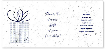 Checkerboard Corporate Holiday Card - Make A Gift Of Your Company Name (HLC-GER-H)