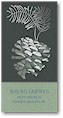 Checkerboard Corporate Holiday Card - Frosty Pinecone (HLC-BWS-V)