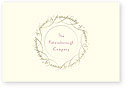 Checkerboard Corporate Holiday Card - Golden Wreath (HLC-CTM-N)