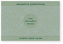 Checkerboard Corporate Holiday Card - Fancy Scrollwork (HLC-DRB-B)