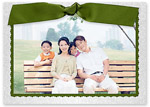 Checkerboard Holiday Photo Card - Decorative Deckle (HLP-HII-Q)