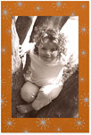 Checkerboard Holiday Photo Card - Sparkling Flakes (HLP-KVV-T)