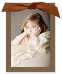 Checkerboard Holiday Photo Card - Sepia And Copper (HLP-LGU-E)