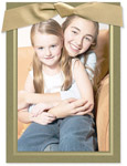 Checkerboard Holiday Photo Card - Topped With A Bow (HLP-SJT-N)