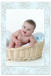 Checkerboard Holiday Photo Card - Snowflakes (HLP-XUA-K)