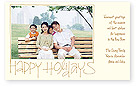 Checkerboard Holiday Photo Card - Handlettered Wishes (HLP-ASL-W)