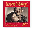 Checkerboard Holiday Photo Card - Glad Tidings 2007 (HLP-BCH-D)