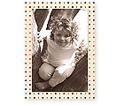 Checkerboard Holiday Photo Card - Copper & Pearl (HLP-RVE-J)
