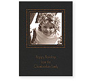 Checkerboard Holiday Photo Card - Copper & Black (HLP-VPV-Y)