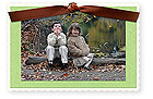 Checkerboard Holiday Photo Card - Natural Elements (HLP-VWQ-A)