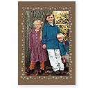 Checkerboard Holiday Photo Card - Mini Snowflakes (HLP-YSB-K)